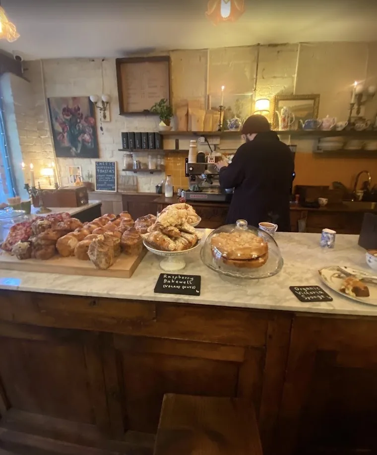 Pastries and cakes displayed across the Wardrobe counter